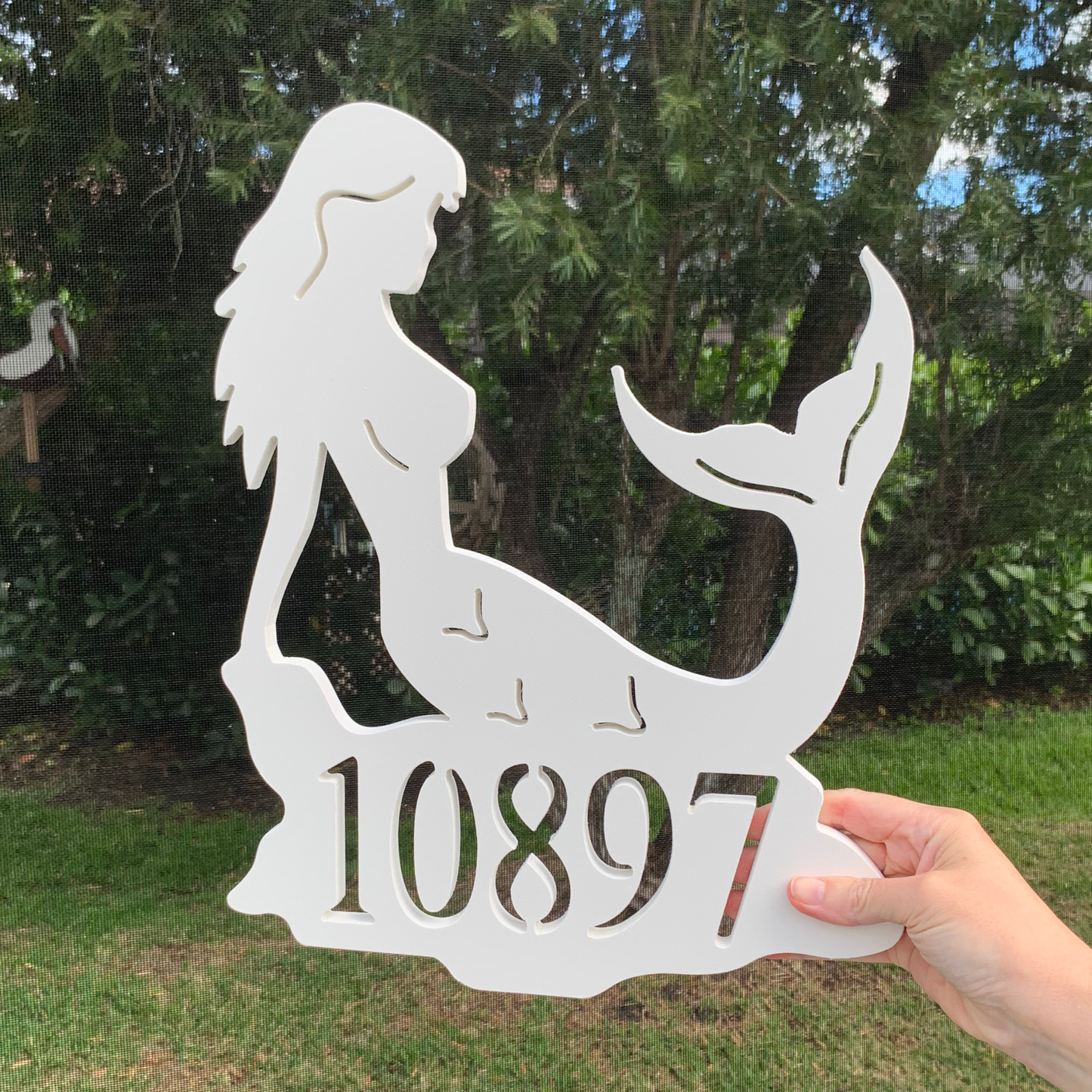 House Number Plaque - Mermaid on the Rocks