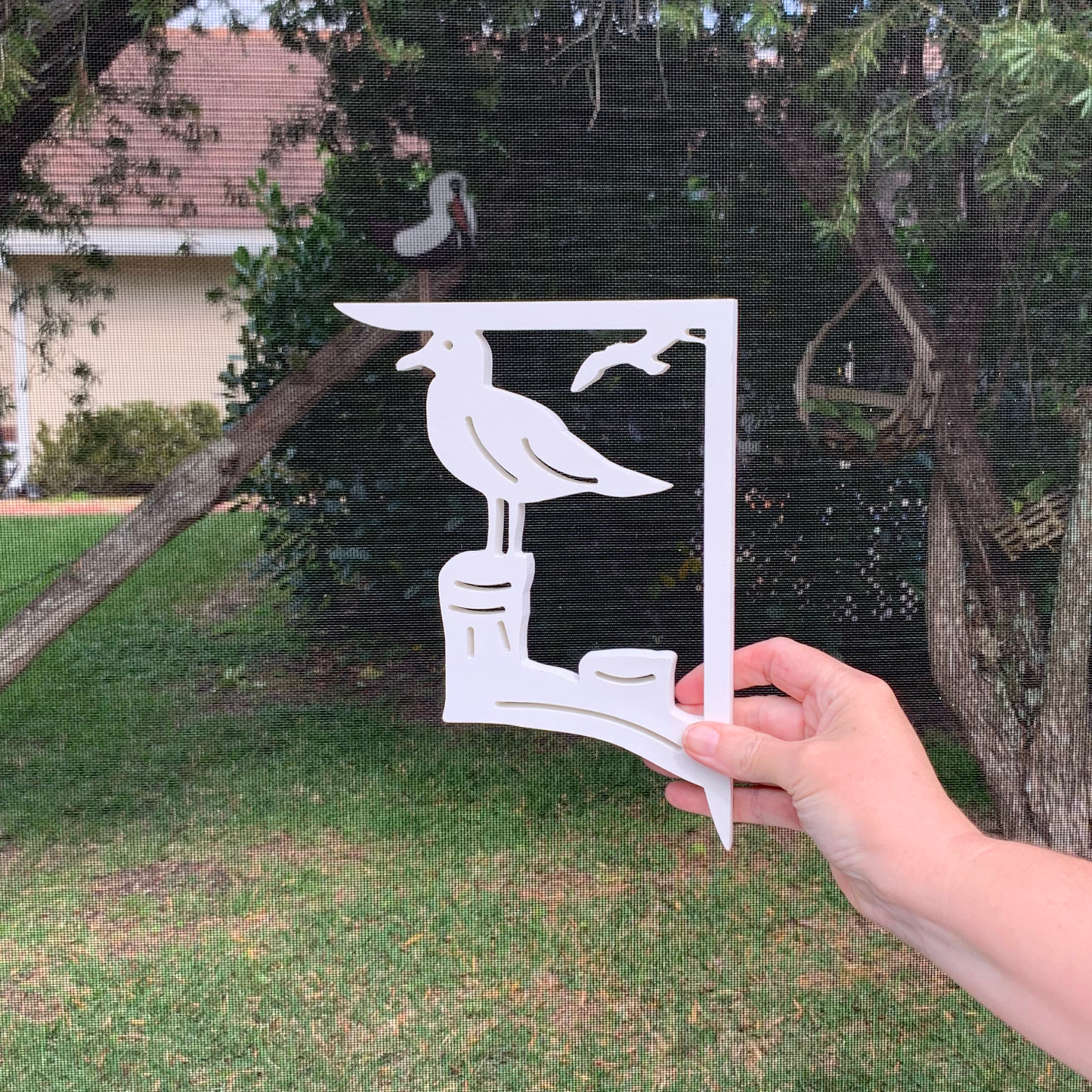Screen Door Decor - Seagull X2, Custom Mailbox, Bracket, Outdoor Decor, 7x9 inch Free Shipping to Mainland USA