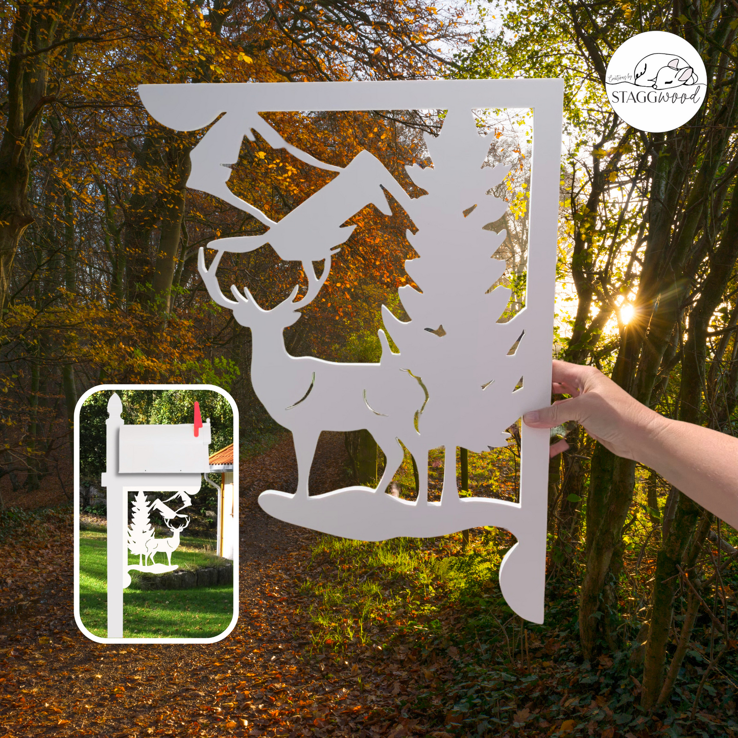 Mailbox Bracket - Deer Mountain - Large 16" x 21"