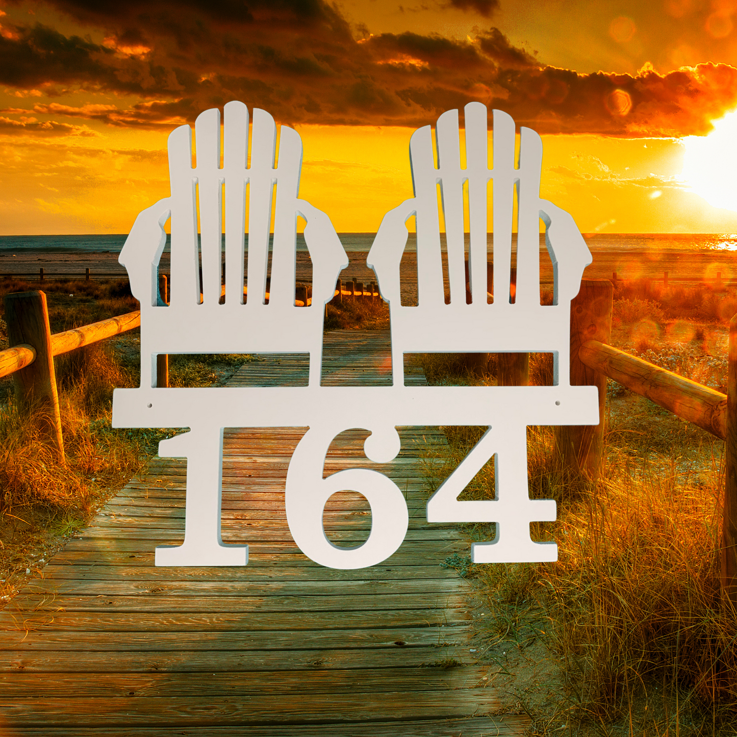 House Number Plaque - Adirondaks