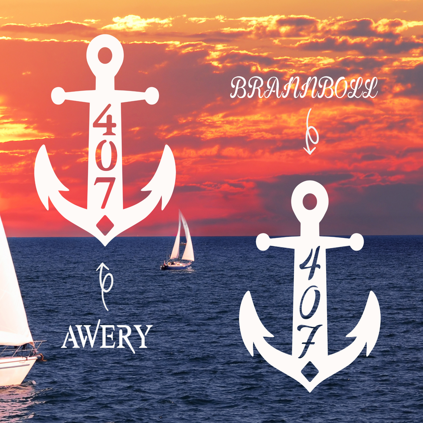 House Number Plaque - Anchor