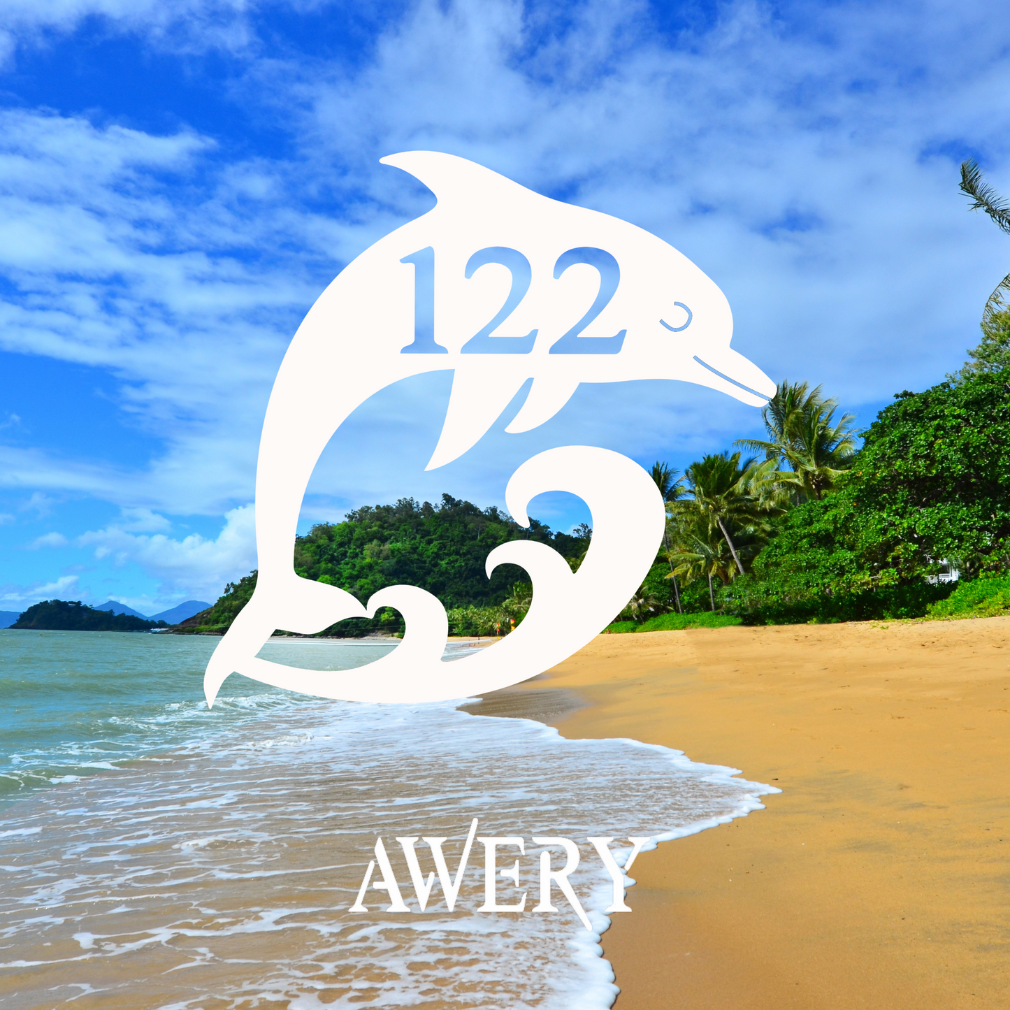 House Number Plaque - Dolphin