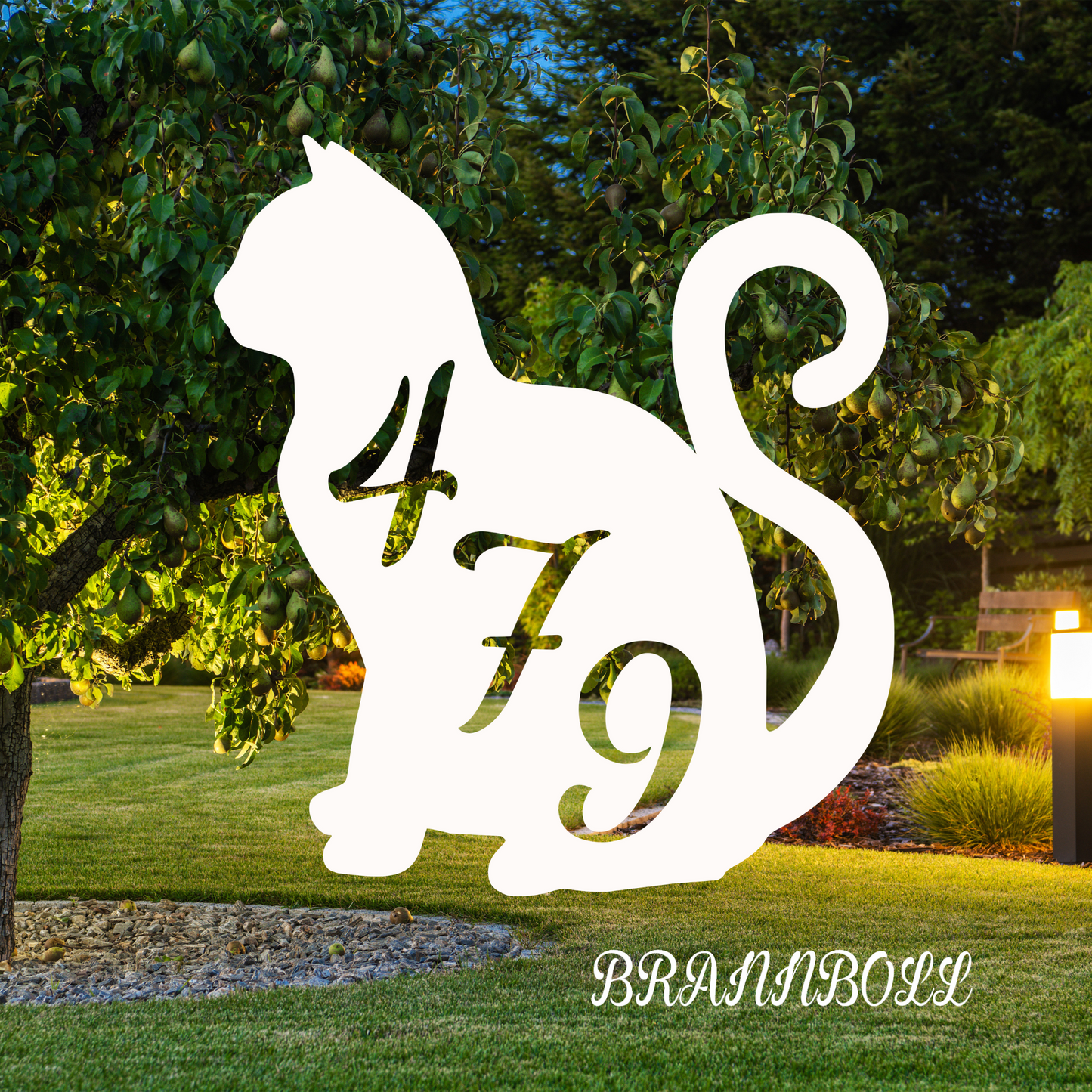 House Number Plaque - Cat