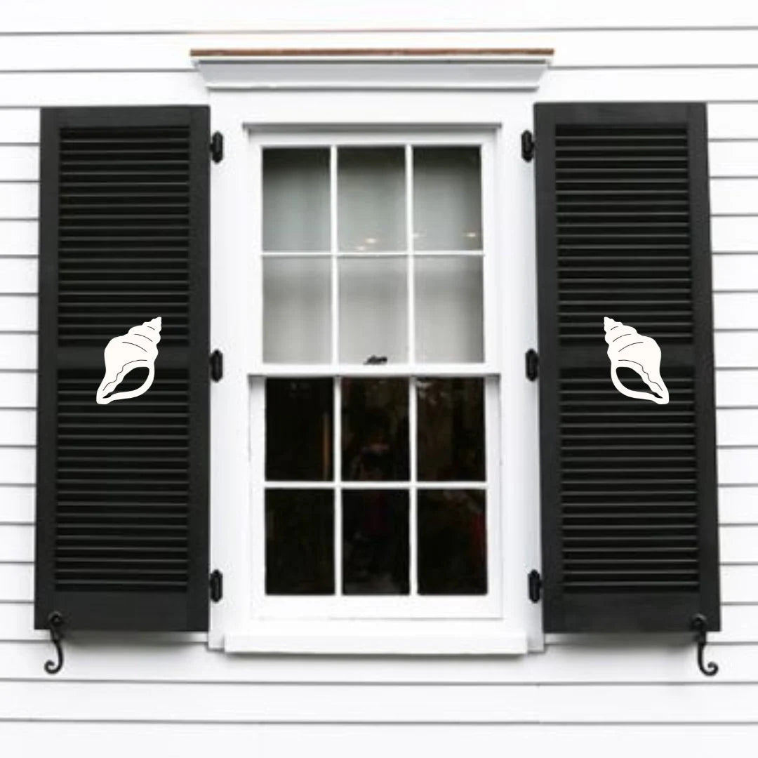Shutter Embellishments - Conch Wall Art Small approx 7.5" x 7.5", Custom, Outdoor Decor, Coastal, Tropical, Ships Free to Mainland USA