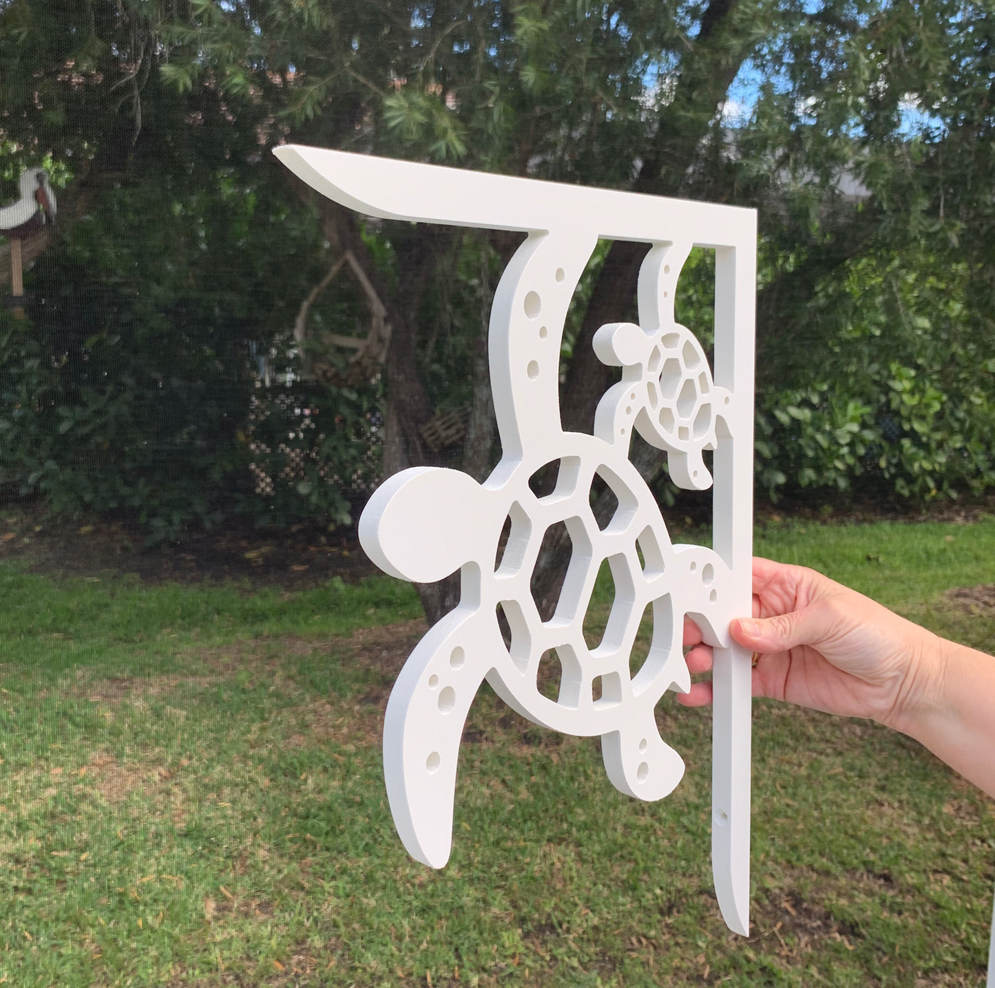 Mailbox Bracket - Turtle with Baby- Medium 12" x 16"