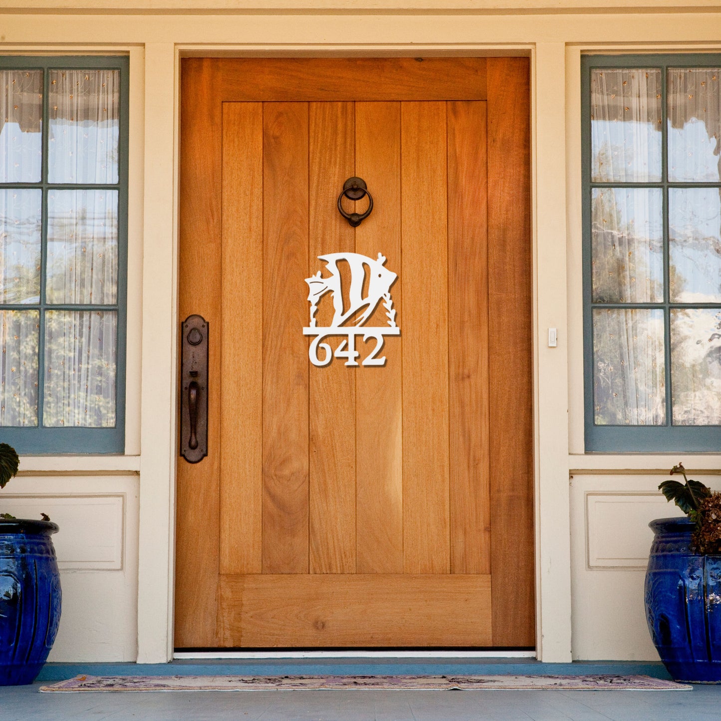 House Number Sign - Angel Fish