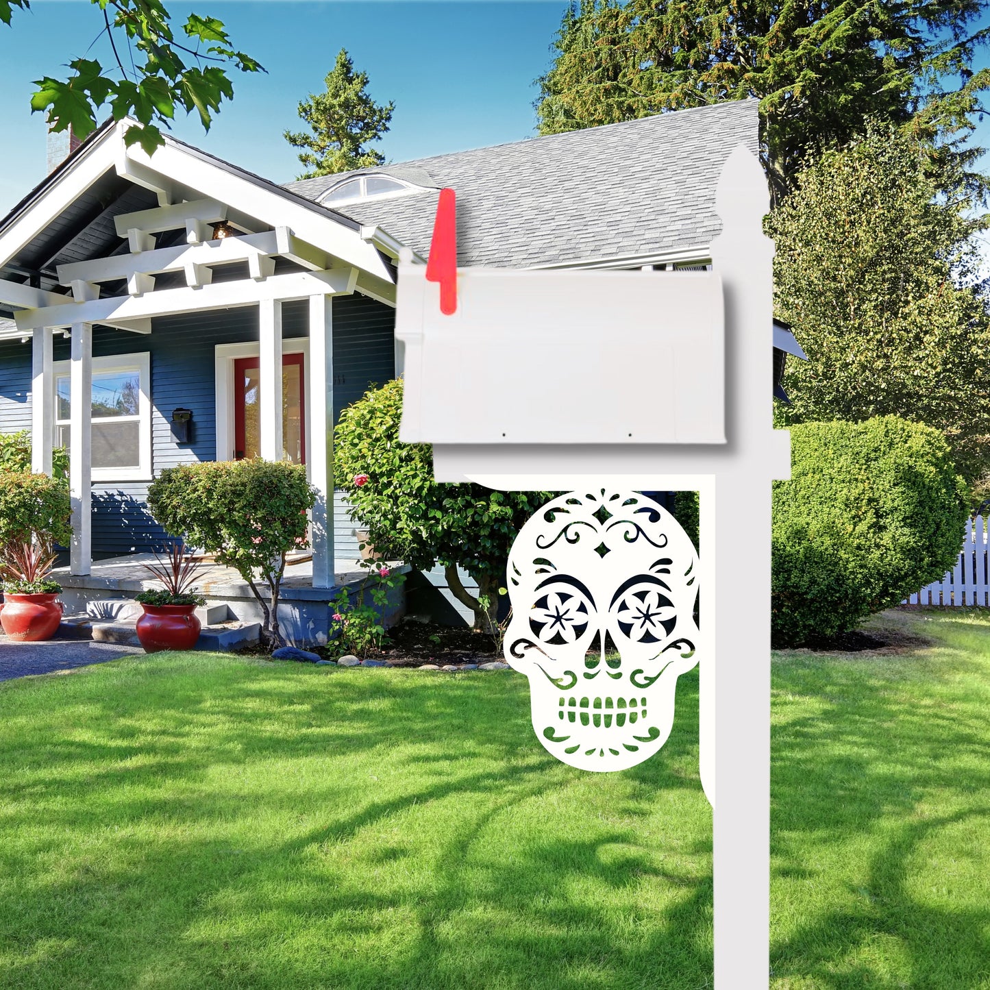 Mailbox Bracket - Candy Skull - Large 16x 21 inch
