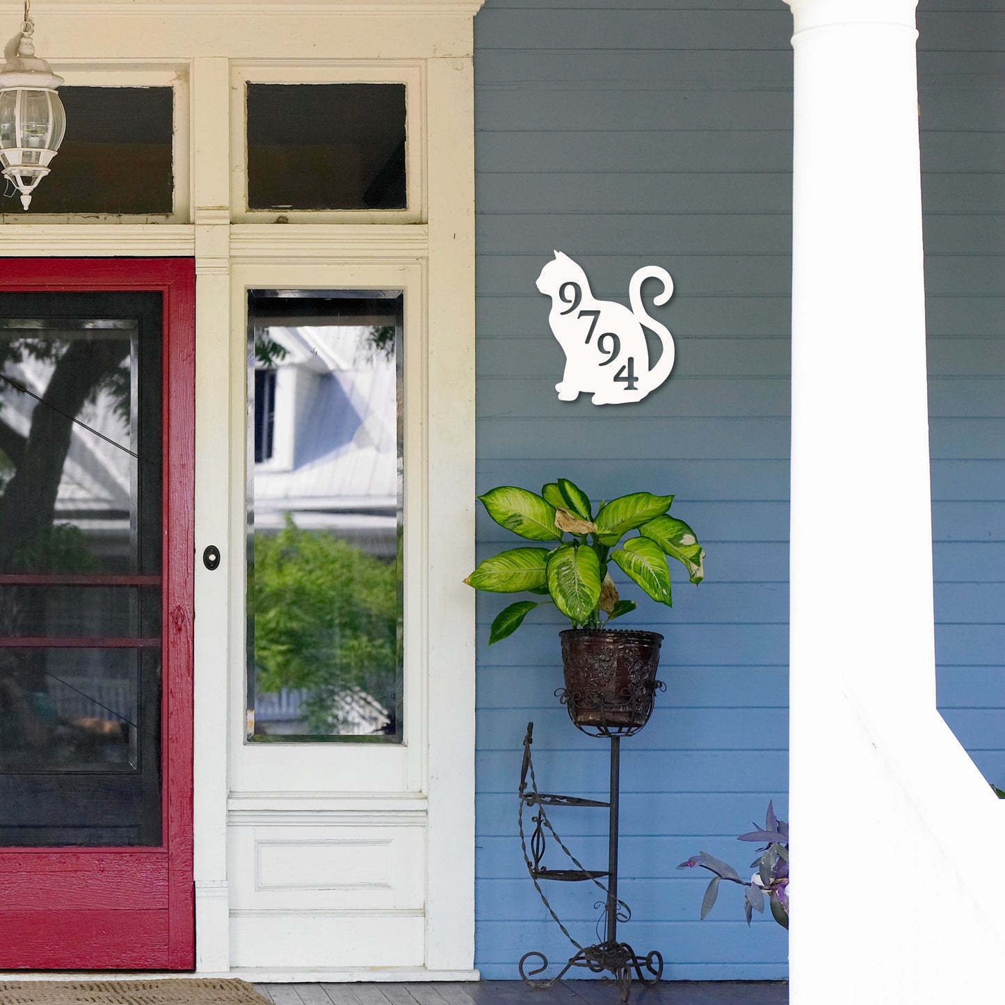 House Number Plaque - Cat