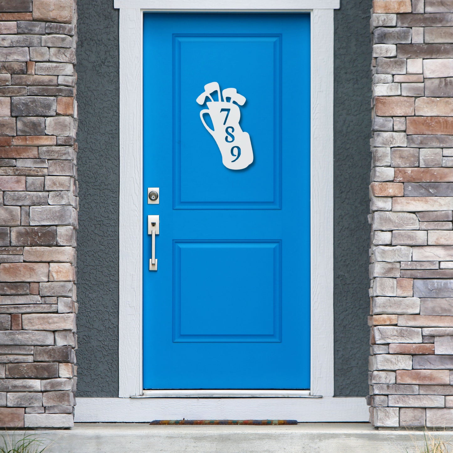 House Number Plaque - Golf Bag