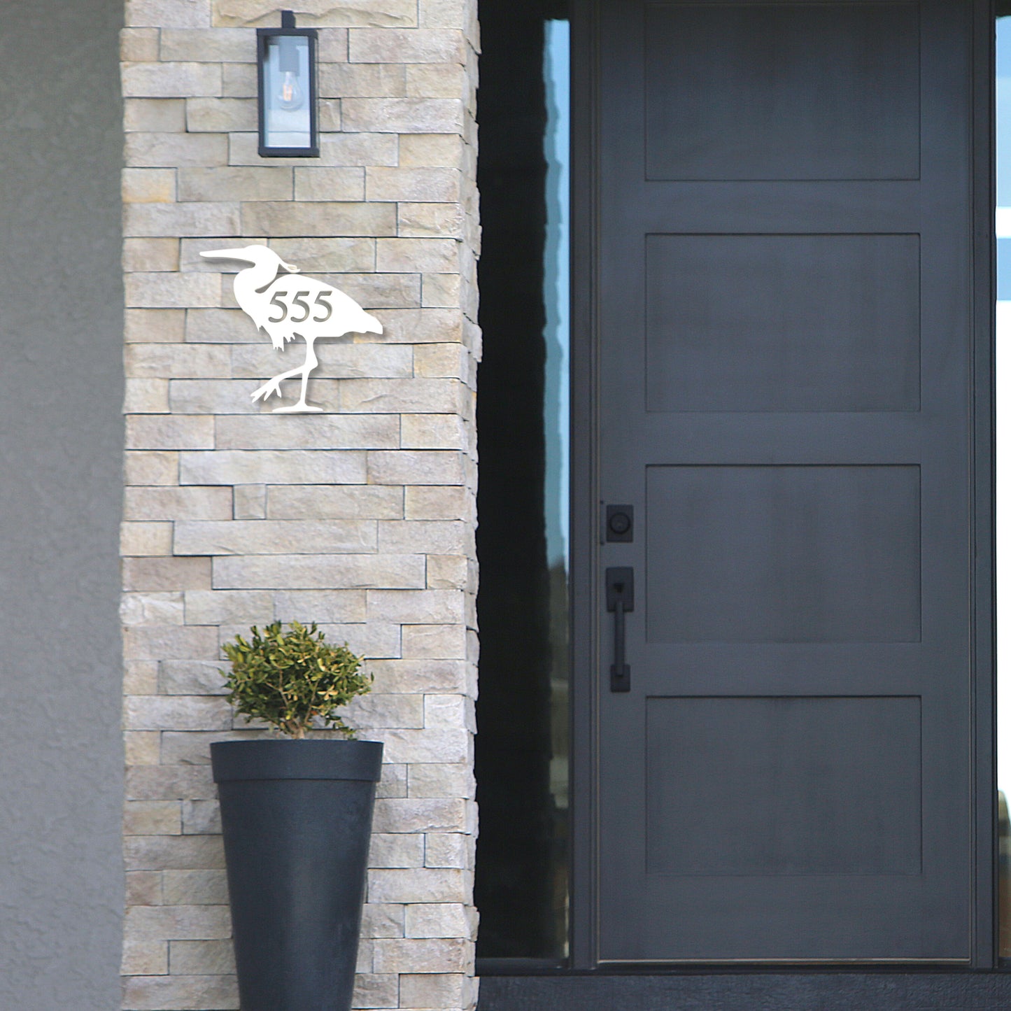 House Number Plaque - Heron