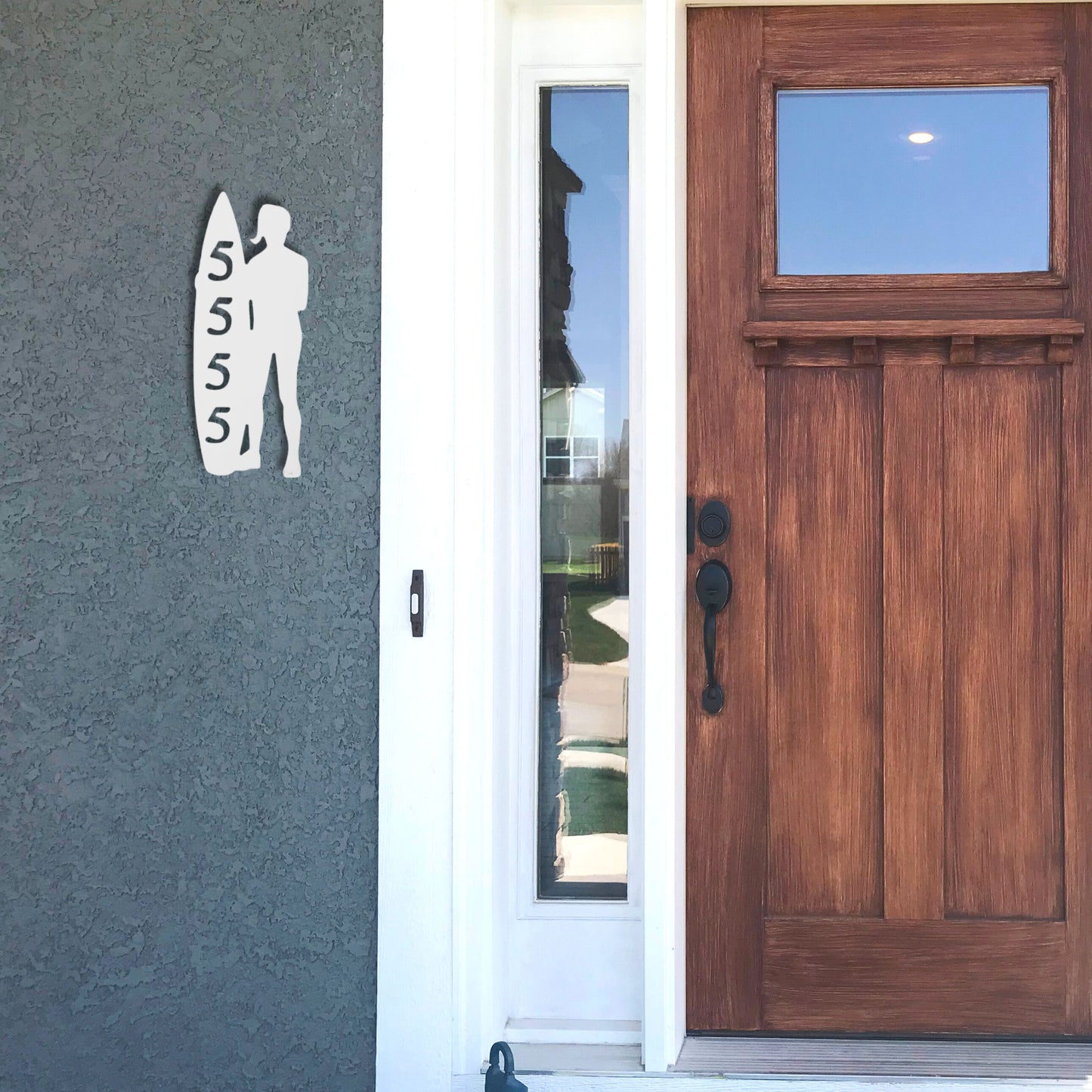 House Number Plaque - Surfer Girl