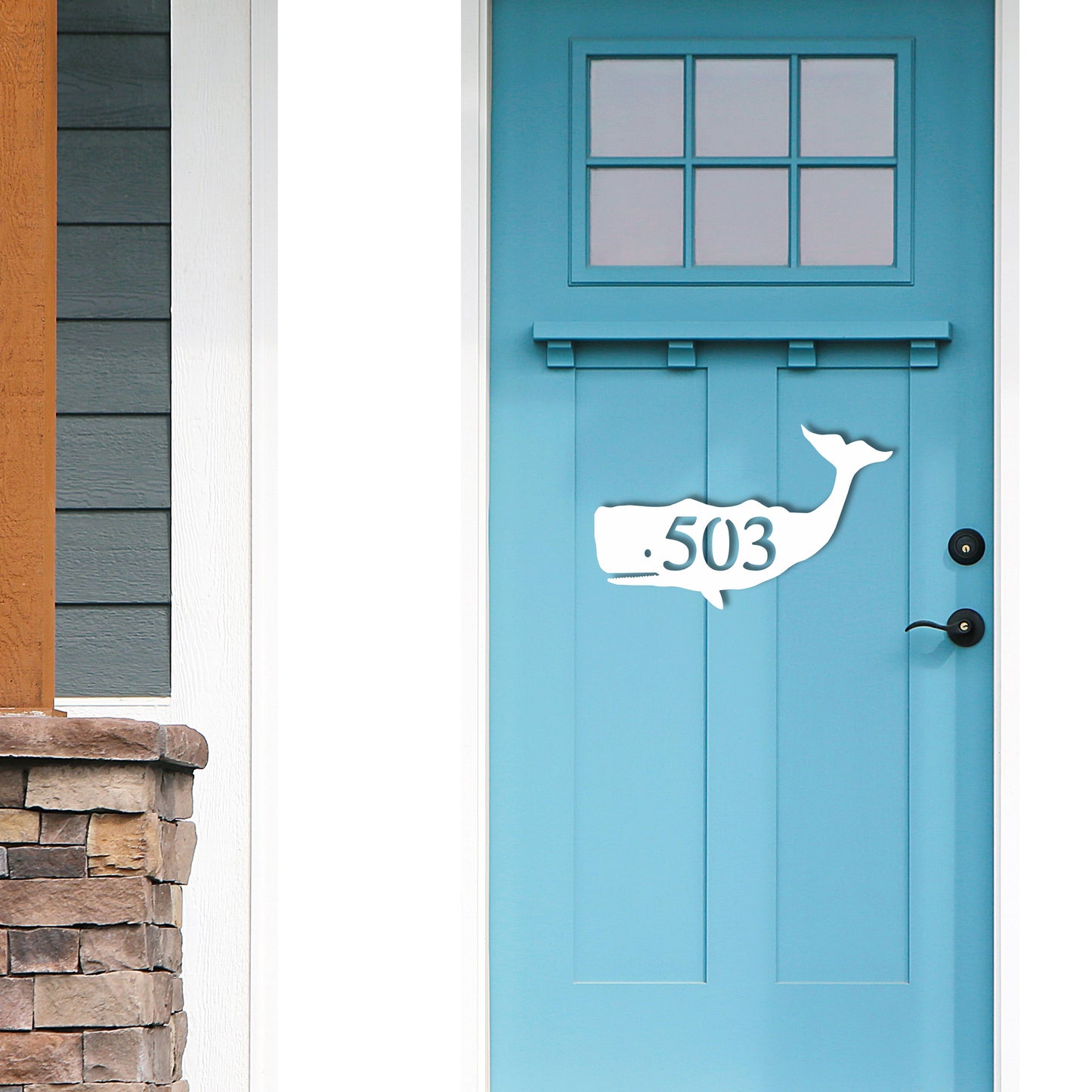 House Number Plaque - Whale