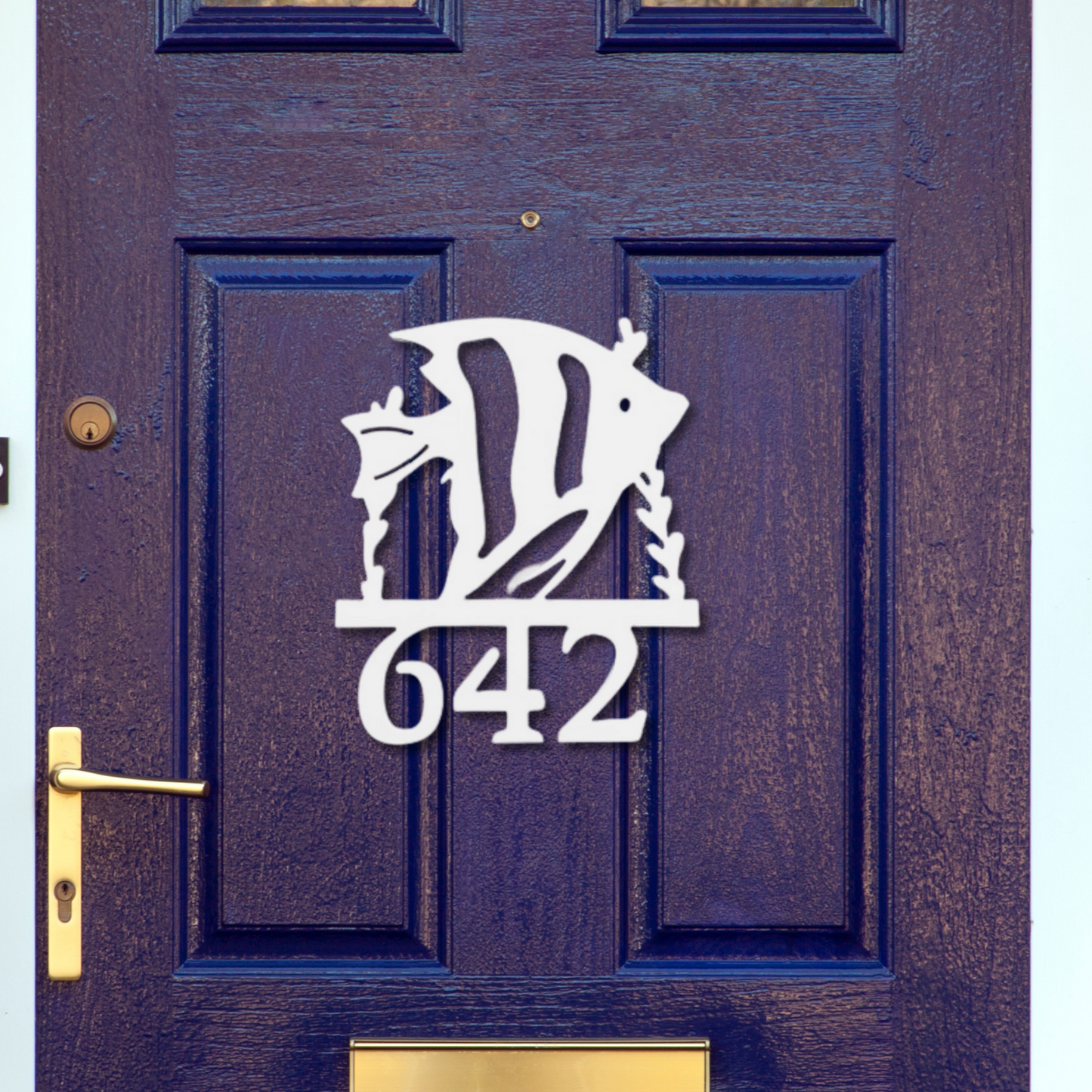House Number Sign - Angel Fish