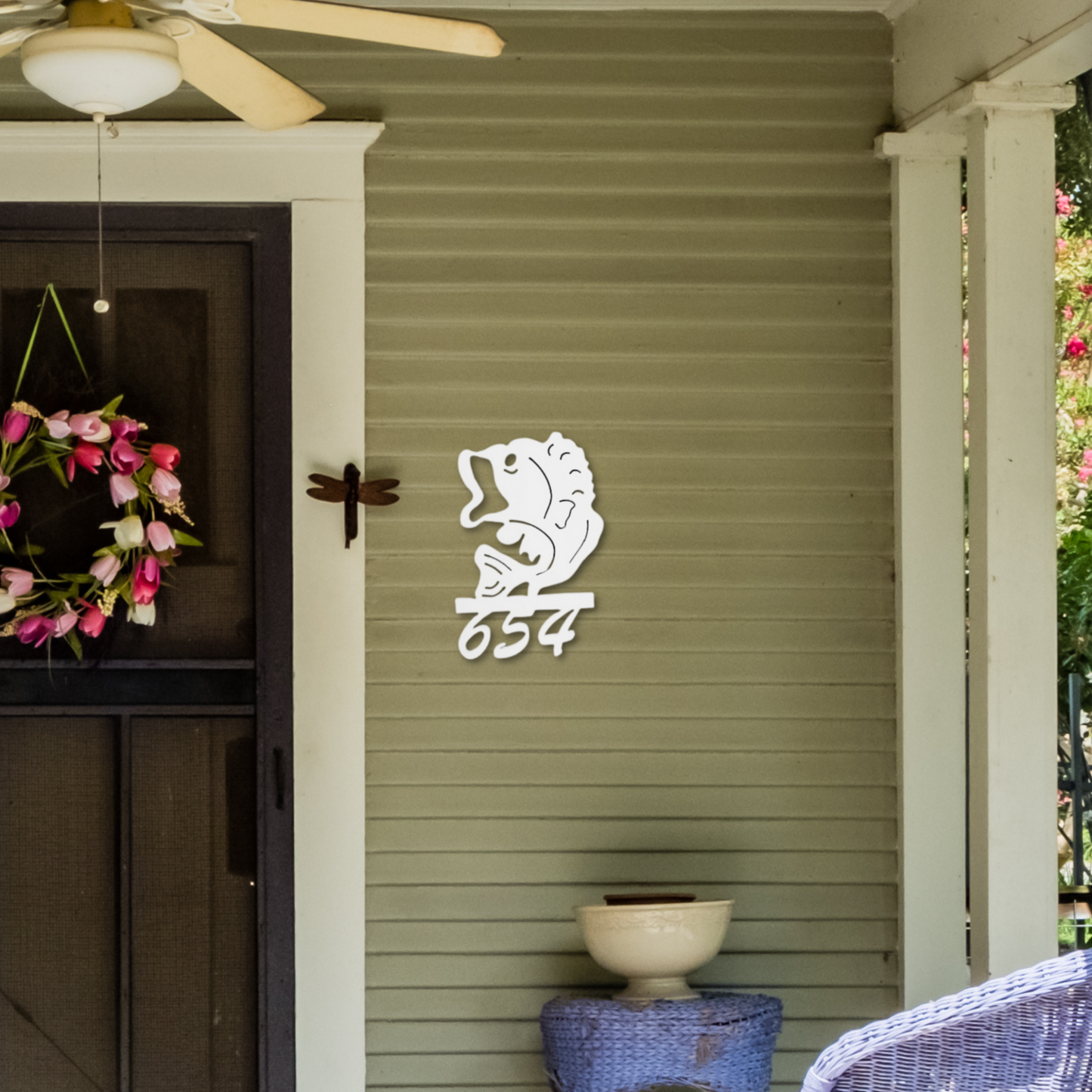 House Number Sign, Largemouth Bass