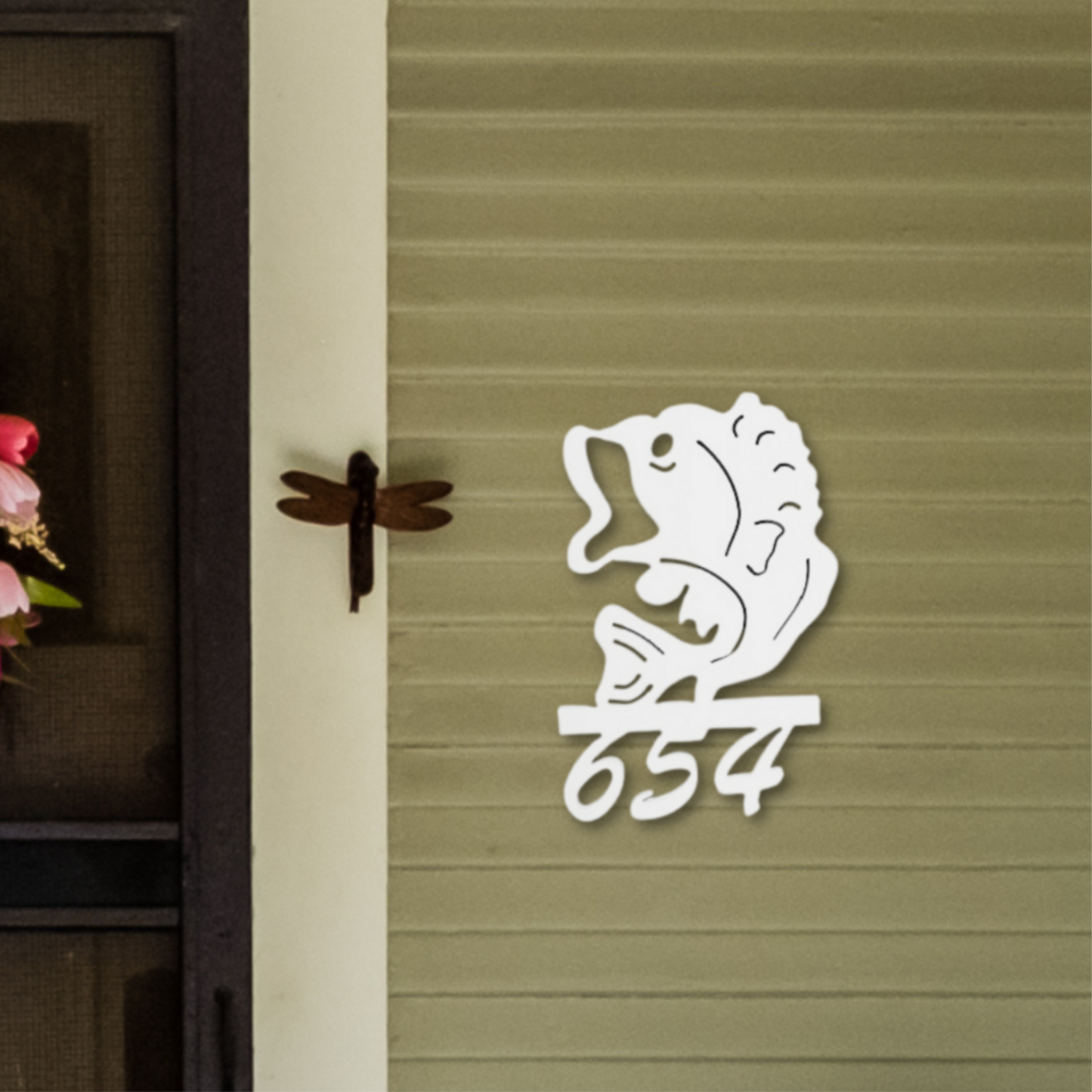 House Number Sign, Largemouth Bass