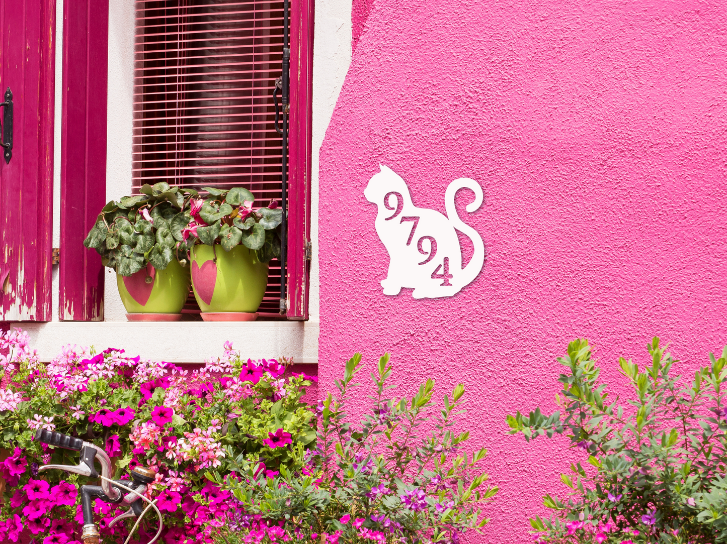 House Number Plaque - Cat
