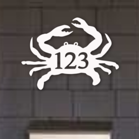 House Number Plaque - Crab