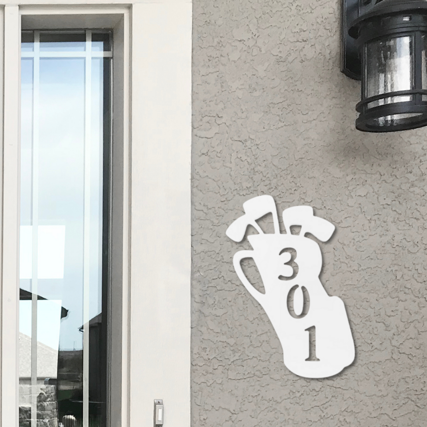 House Number Plaque - Golf Bag