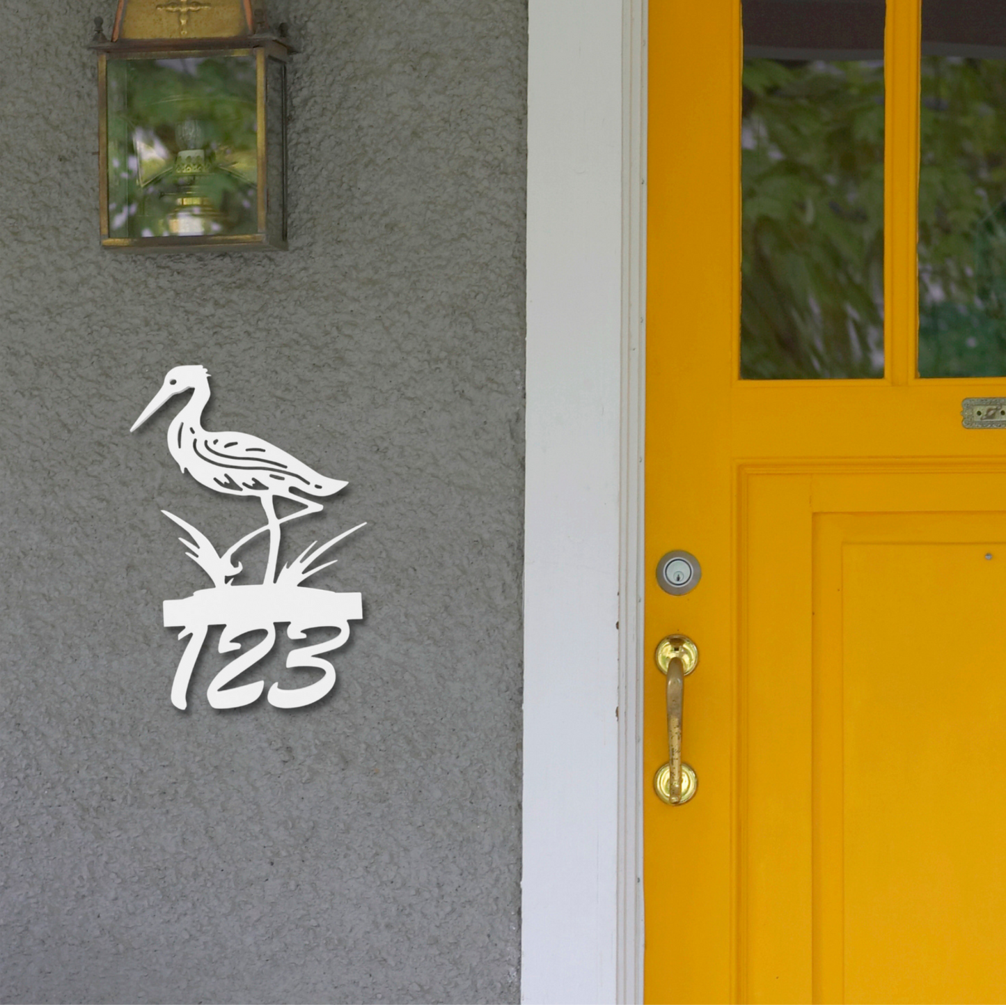 House Number Sign, Heron