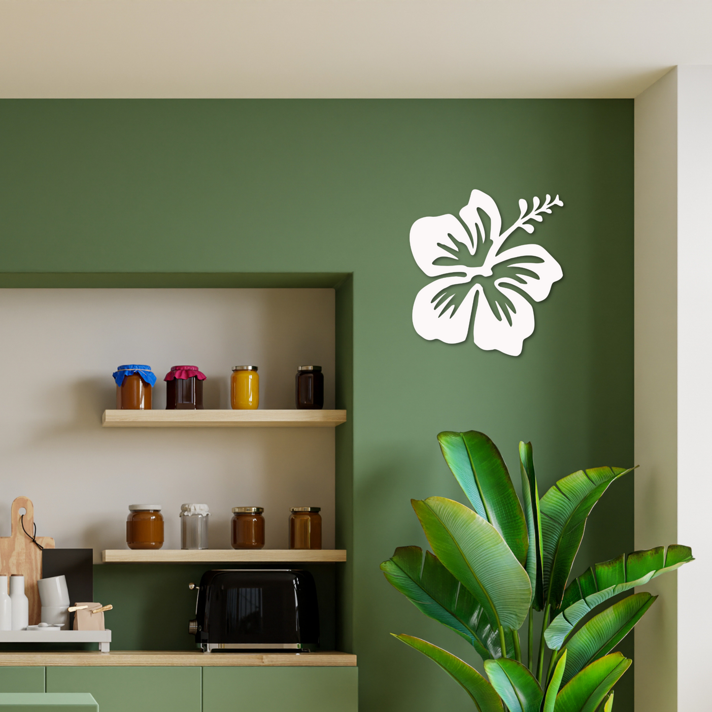 Wall Art, Hibiscus, Tropical, Outdoor Decor, Housewarming Gift, Nautical, Coastal, Custom, PVC Wall Art, Long Lasting