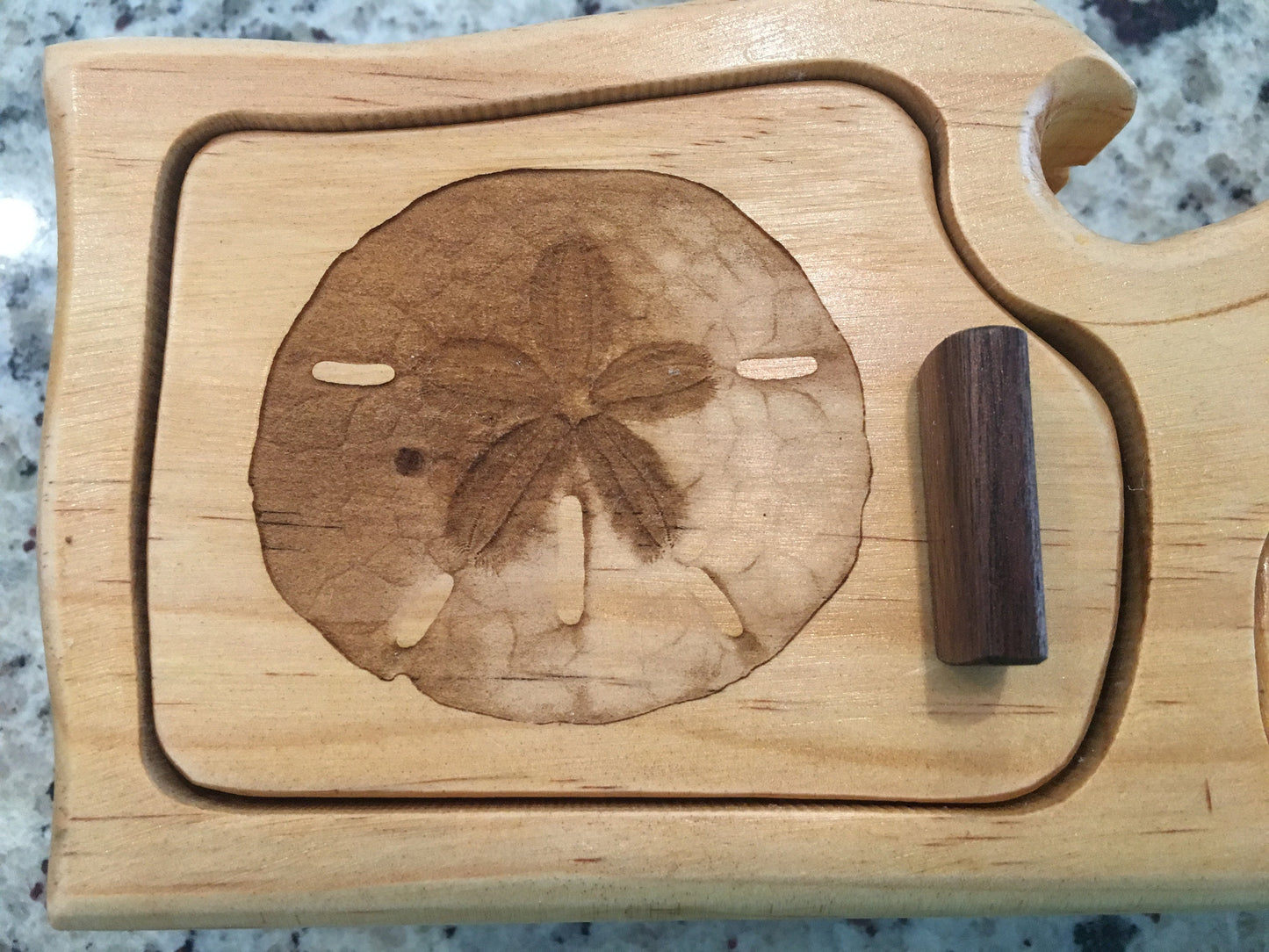 Solid Wood Box W/Drawers - Life's A Beach Wave, Jewelry Box, Handcrafted, Custom Box, Personalized Box, Handmade, Engraved, Stash Box