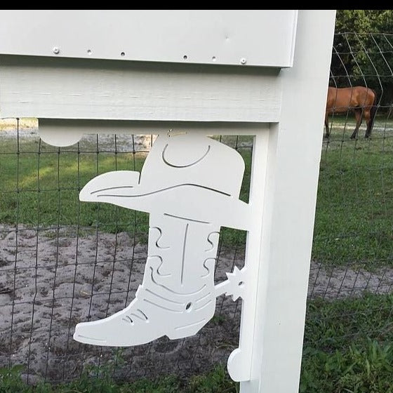 Mailbox Bracket - Cowboy Boot - Large 16" x 21"