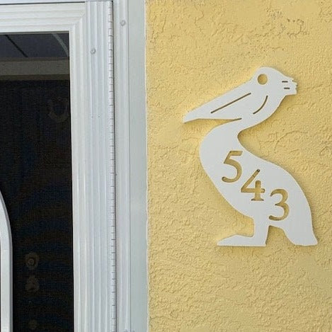House Number Plaque - Pelican