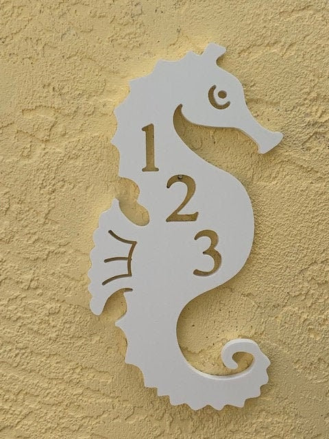 House Number Plaque - Seahorse