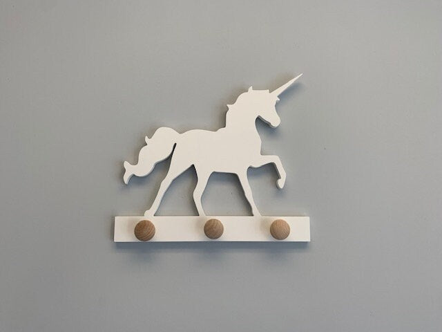 Coat Rack - Unicorn Design, Robe Hook, Apron Hook, Hat Rack, Wall Hook, Entryway Organizer, Free Shipping to Mainland USA, Handmade