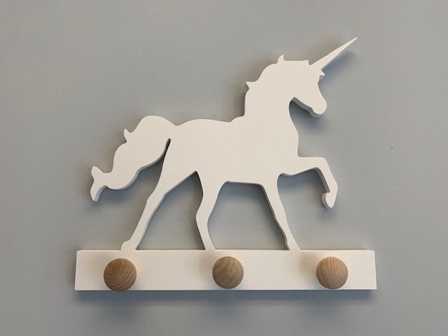 Coat Rack - Unicorn Design, Robe Hook, Apron Hook, Hat Rack, Wall Hook, Entryway Organizer, Free Shipping to Mainland USA, Handmade