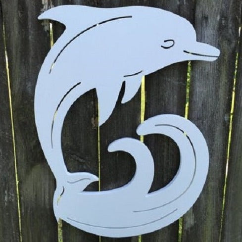 Wall Art, Dolphin, Tropical, Outdoor Decor, Housewarming Gift, Nautical, Coastal, Custom, PVC Wall Art, Long Lasting
