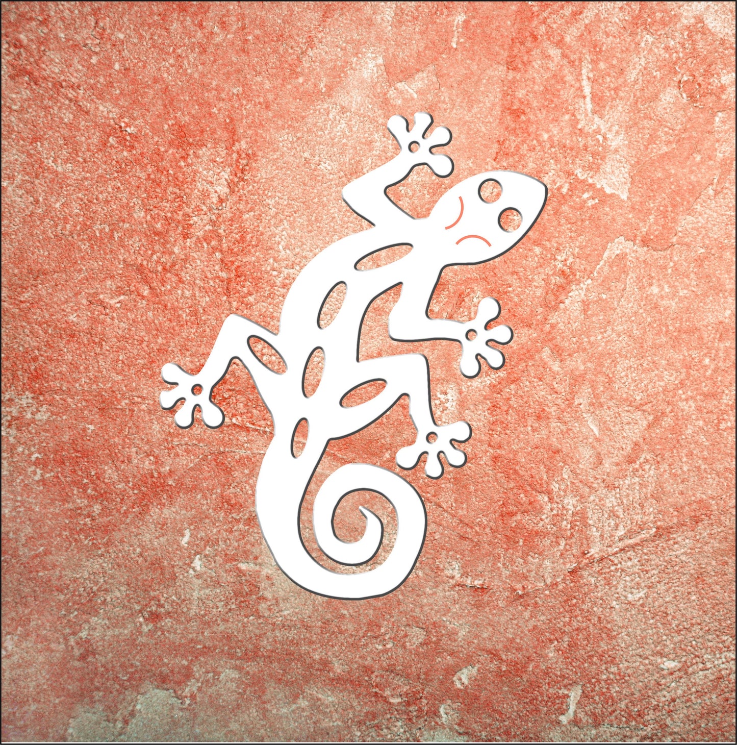 Wall Art, Gecko, Tropical, Outdoor Decor, Housewarming Gift, Nautical, Coastal, Custom, PVC Wall Art, Long Lasting