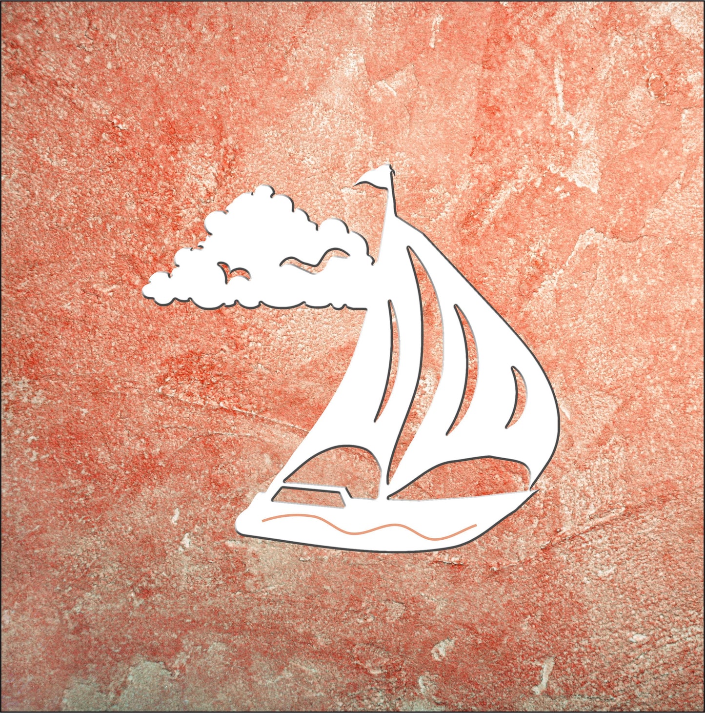 Wall Art, Sailboat, Tropical, Outdoor Decor, Housewarming Gift, Nautical, Coastal, Custom, PVC Wall Art, Long Lasting