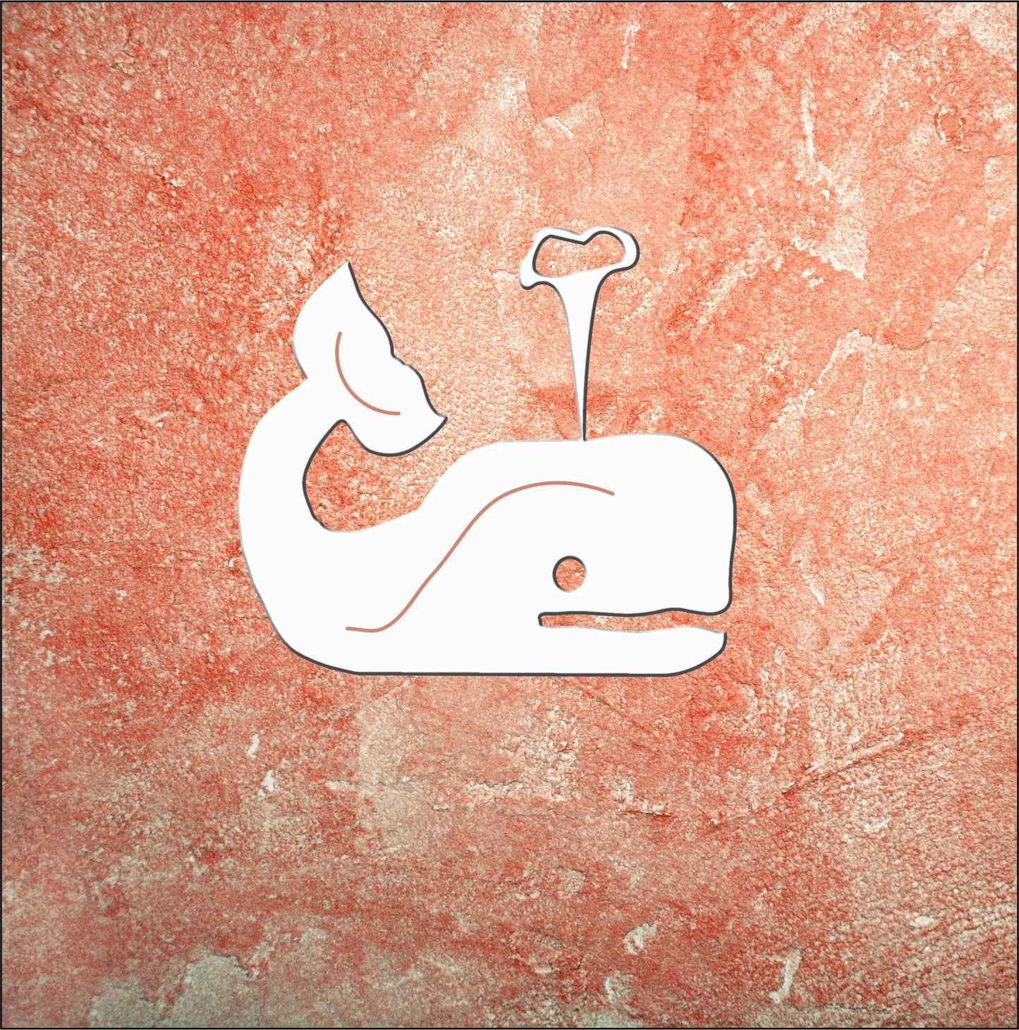 Wall Art, Whale Cute, Tropical, Outdoor Decor, Housewarming Gift, Nautical, Coastal, Custom, PVC Wall Art, Long Lasting