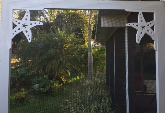 Screen Door Decor - Starfish Small X2, Custom Mailbox, Bracket, Outdoor Decor, 7x9 inch Free Shipping to Mainland USA