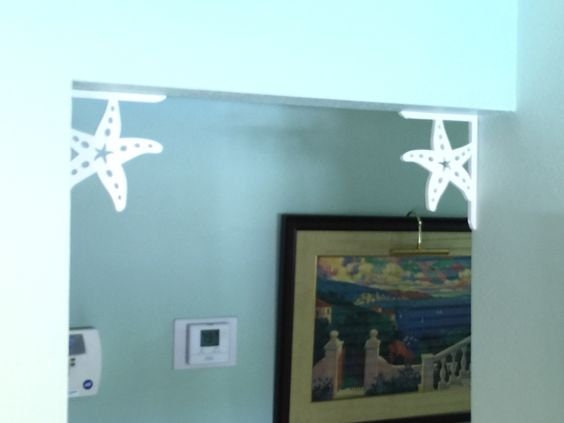 Screen Door Decor - Starfish Small X2, Custom Mailbox, Bracket, Outdoor Decor, 7x9 inch Free Shipping to Mainland USA