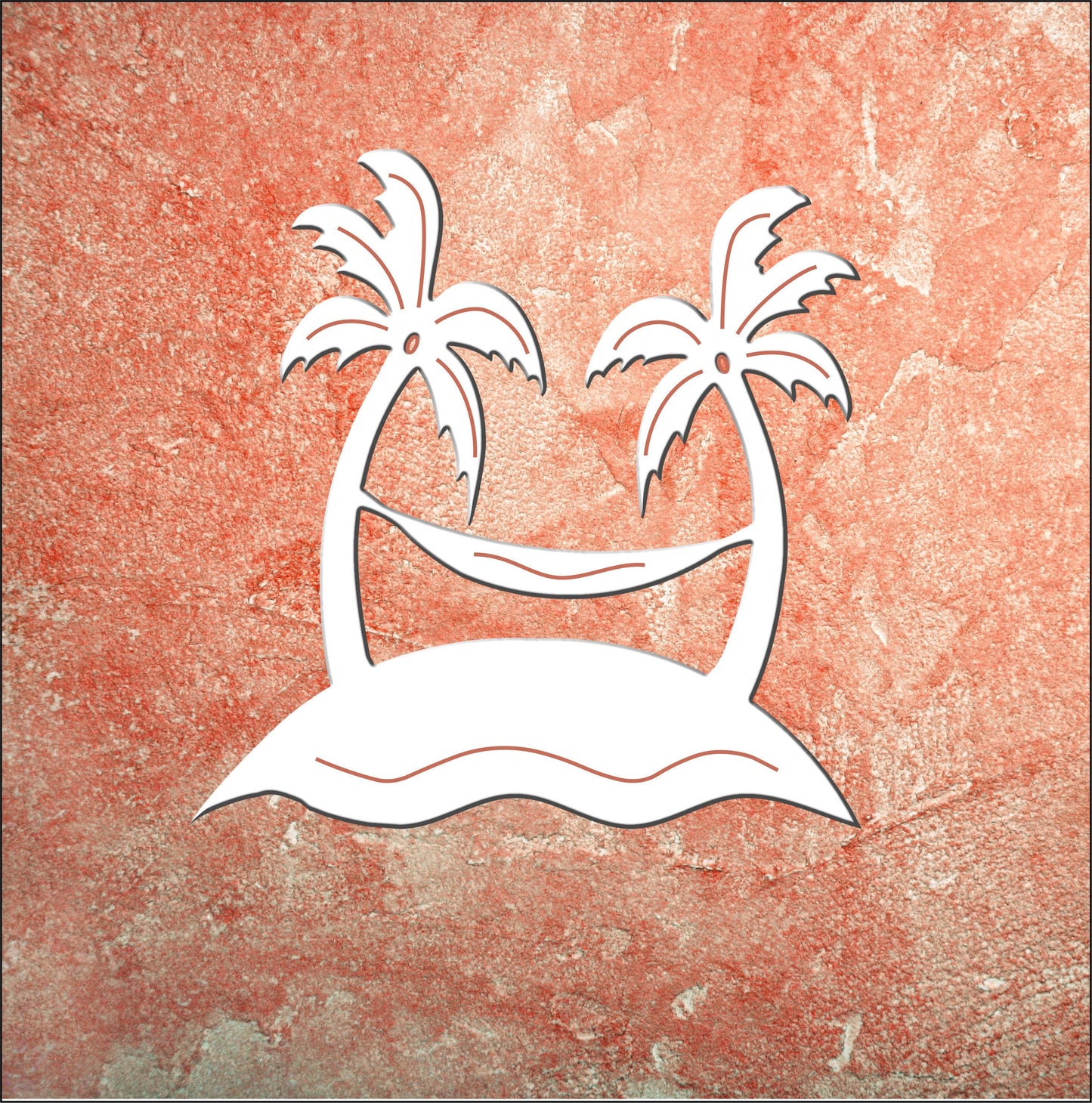 Wall Art, Hammock, Palm Trees and Hammock, Outdoor Decor, Housewarming Gift, Nautical, Coastal, Custom, PVC Wall Art, Long Lasting