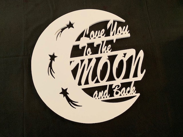 Wall Art, Love You to the Moon and Back, Tropical, Outdoor Decor, Housewarming Gift, Nautical, Coastal, Custom, PVC Wall Art, Long Lasting