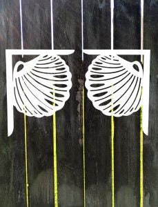 Screen Door Decor - Seashell Small X2, Custom Mailbox, Bracket, Outdoor Decor, 7x9 inch Free Shipping to Mainland USA