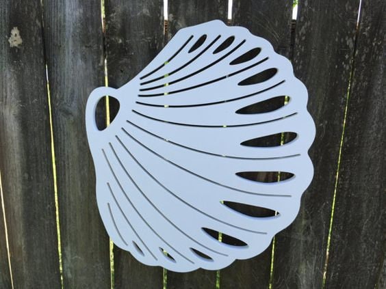Wall Art, Seashell, Tropical, Outdoor Decor, Housewarming Gift, Nautical, Coastal, Custom, PVC Wall Art, Long Lasting