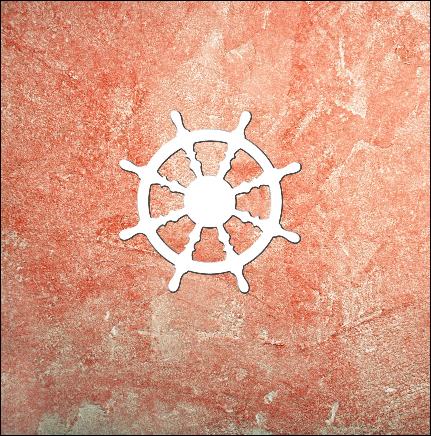 Wall Art, Ship's Wheel, Tropical, Outdoor Decor, Housewarming Gift, Nautical, Coastal, Custom, PVC Wall Art, Long Lasting