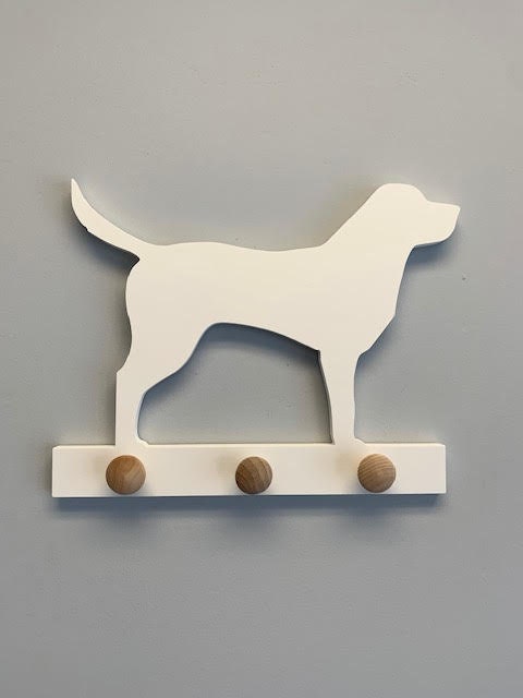Coat Rack - Labrador Design, Robe Hook, Leash Holder, Hat Rack, Wall Hook, Entryway Organizer, Free Shipping to Mainland USA, Handmade