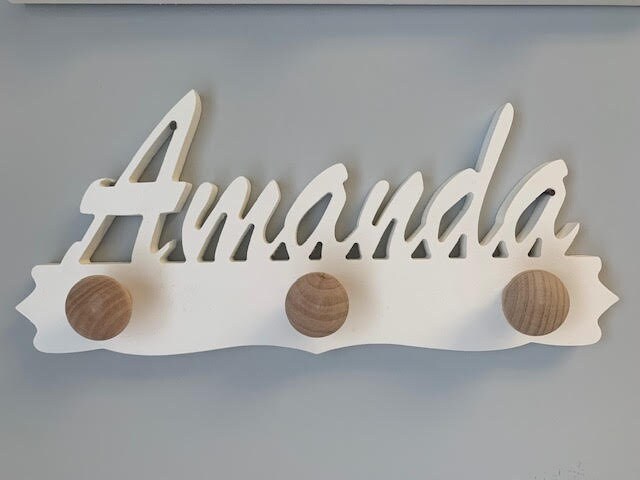 Coat Rack - Name, Robe Hook, Apron Hook, Hat Rack, Wall Hook, Entryway Organizer, Free Shipping to Mainland USA, USA Handmade