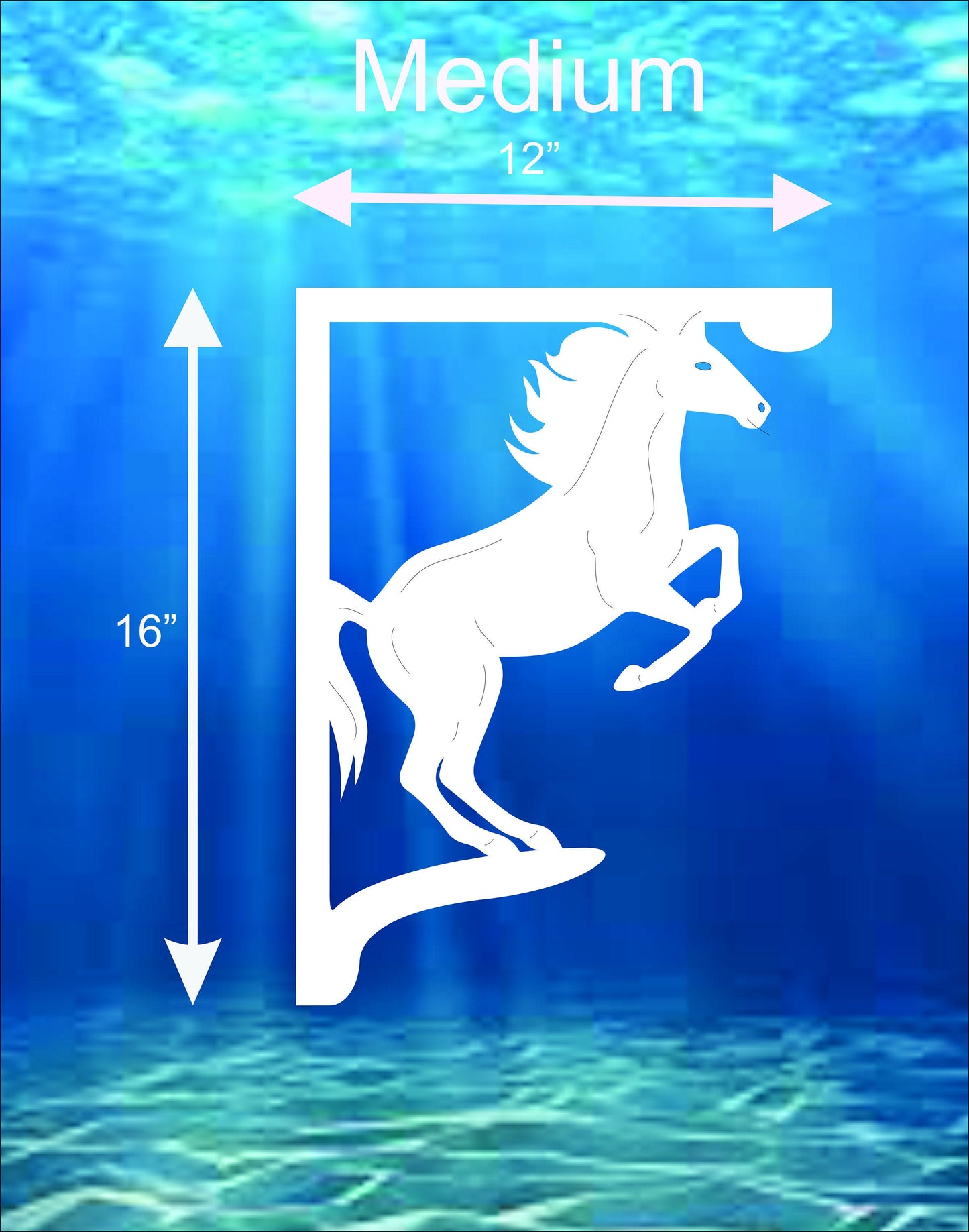 Mailbox Bracket - Horse - Medium 12" x 16"