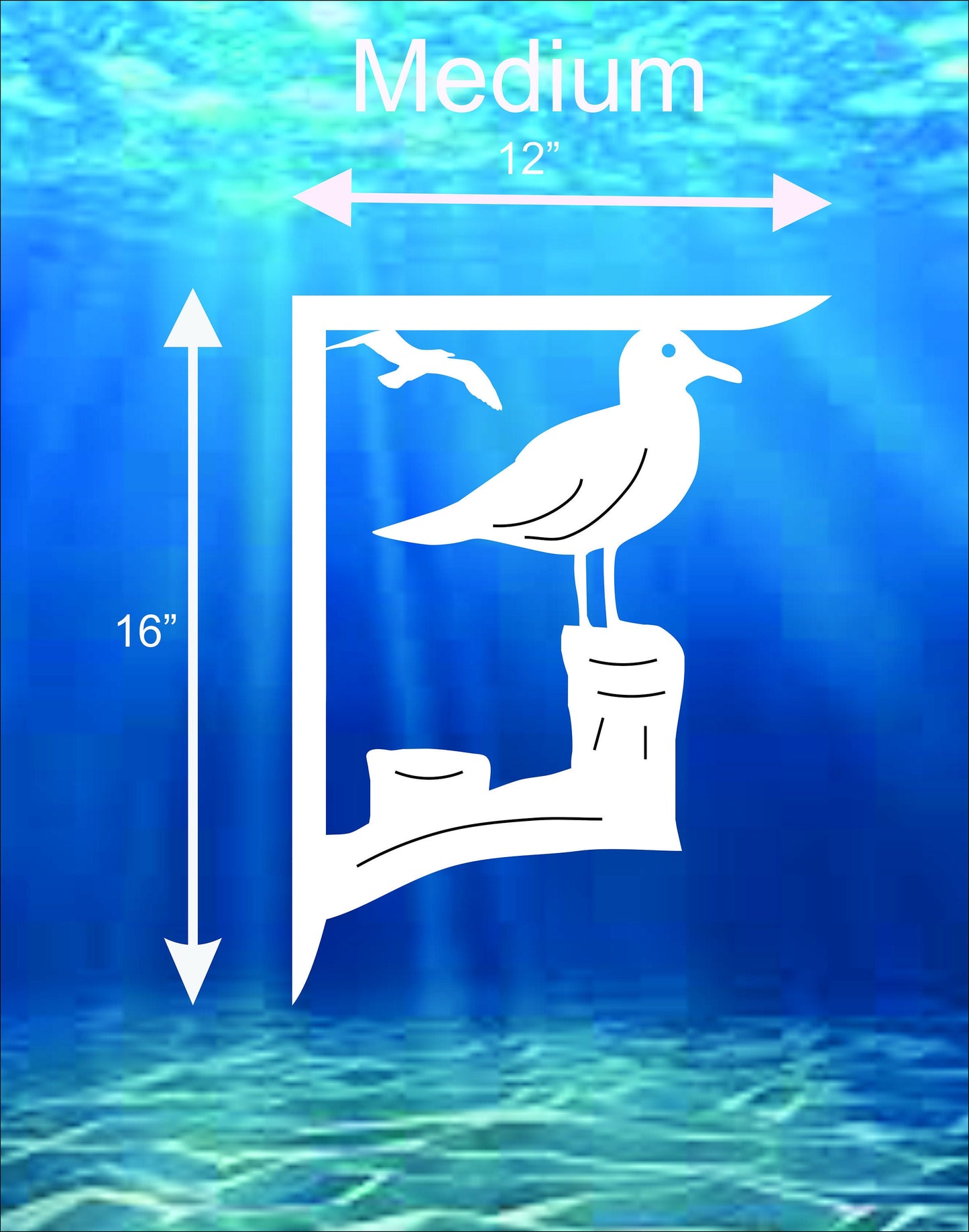 Mailbox Bracket - Seagull- Medium 12" x 16"