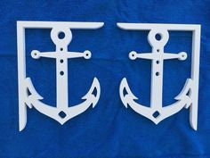 Screen Door Decor - Anchor Small X2, Custom Mailbox, Bracket, Outdoor Decor, 7x9 inch Free Shipping to mainland USA