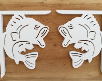 Screen Door Decor - Largemouth Bass Small X2, Custom Mailbox, Mailbox Bracket, Outdoor Decor, 7x9 inch Free Shipping to Mainland USA