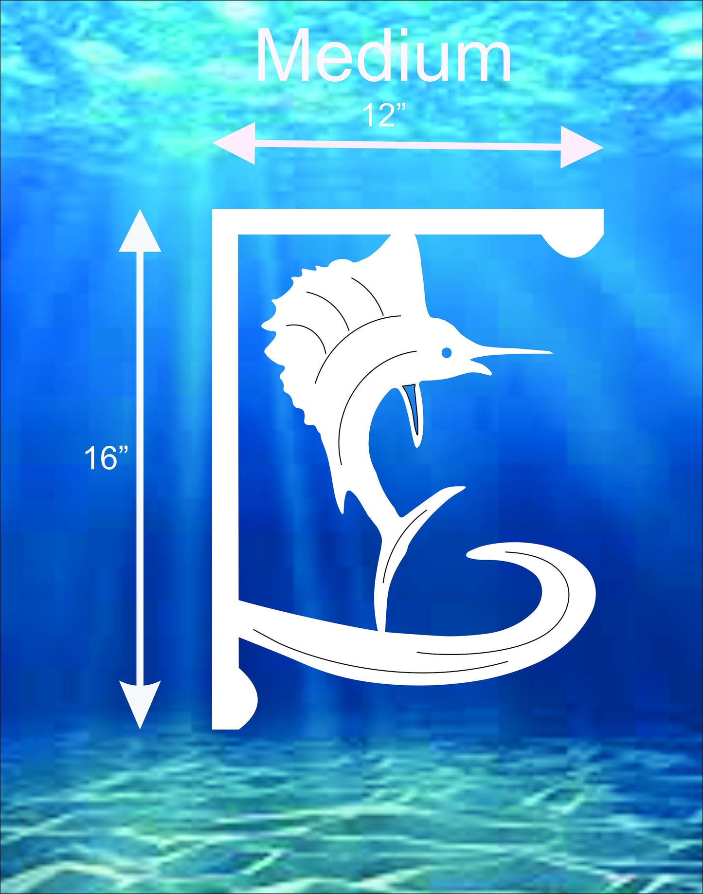 Mailbox Bracket - Sailfish - Medium 12" x 16"