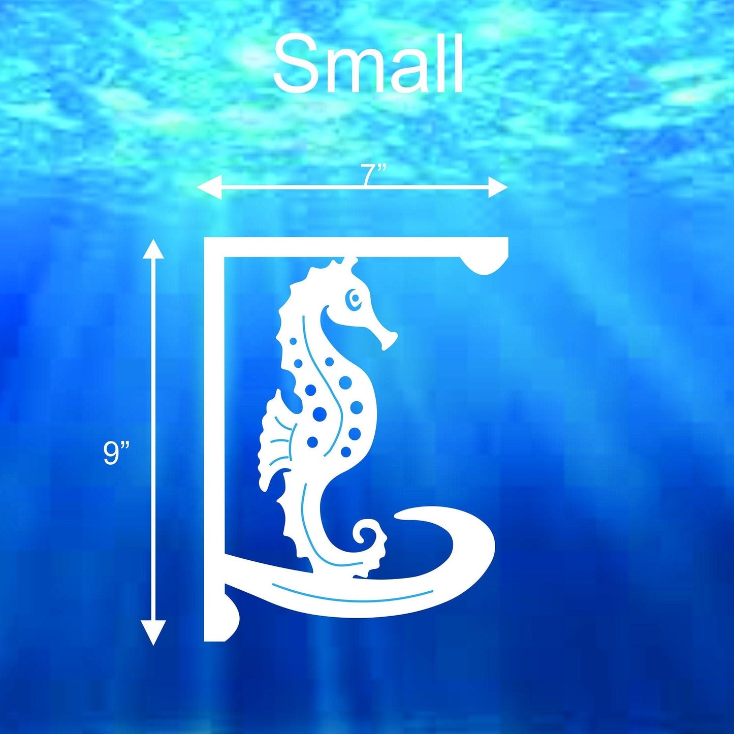 Mailbox Bracket - Seahorse - Small 7" x 9"