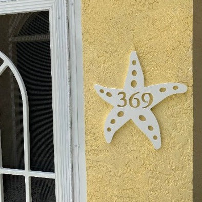 House Number Plaque - Starfish